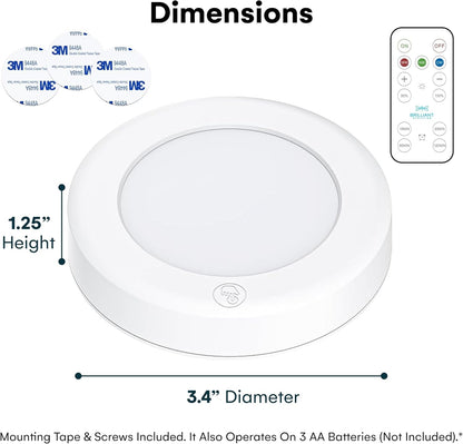 tap-to-on lens for manual activation when the remote is out of reach