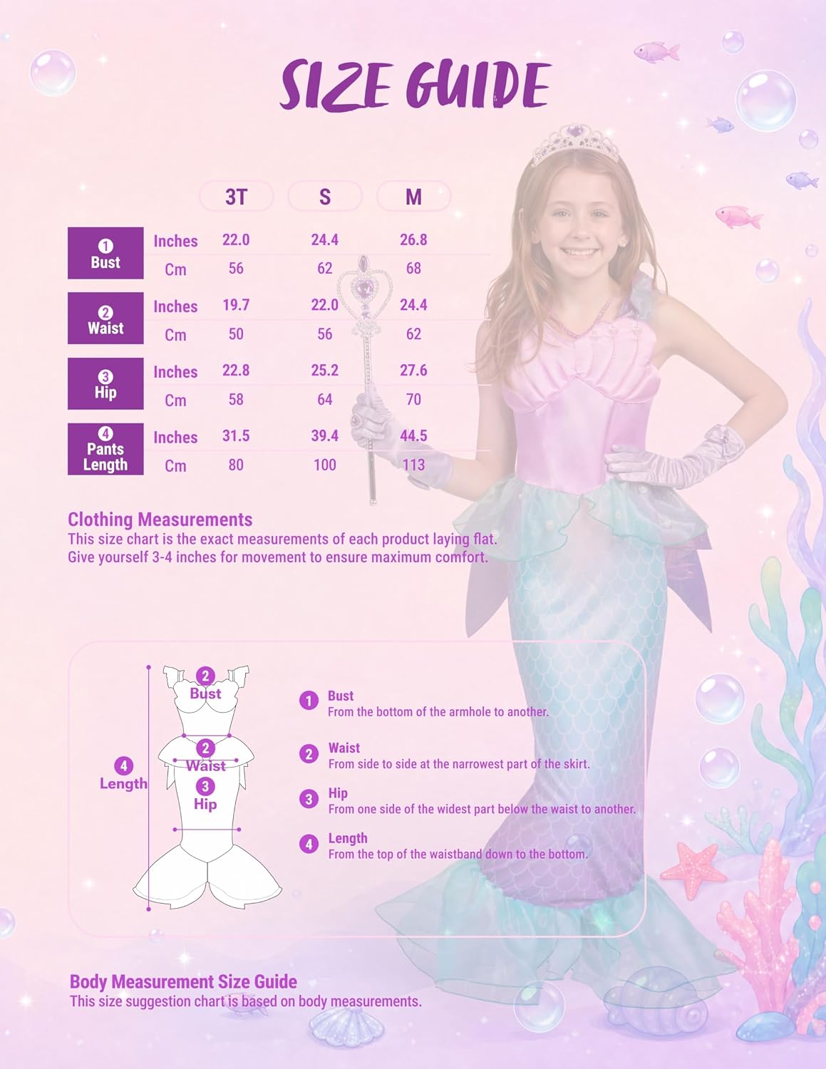 targeted at girls with princess/mermaid character theming