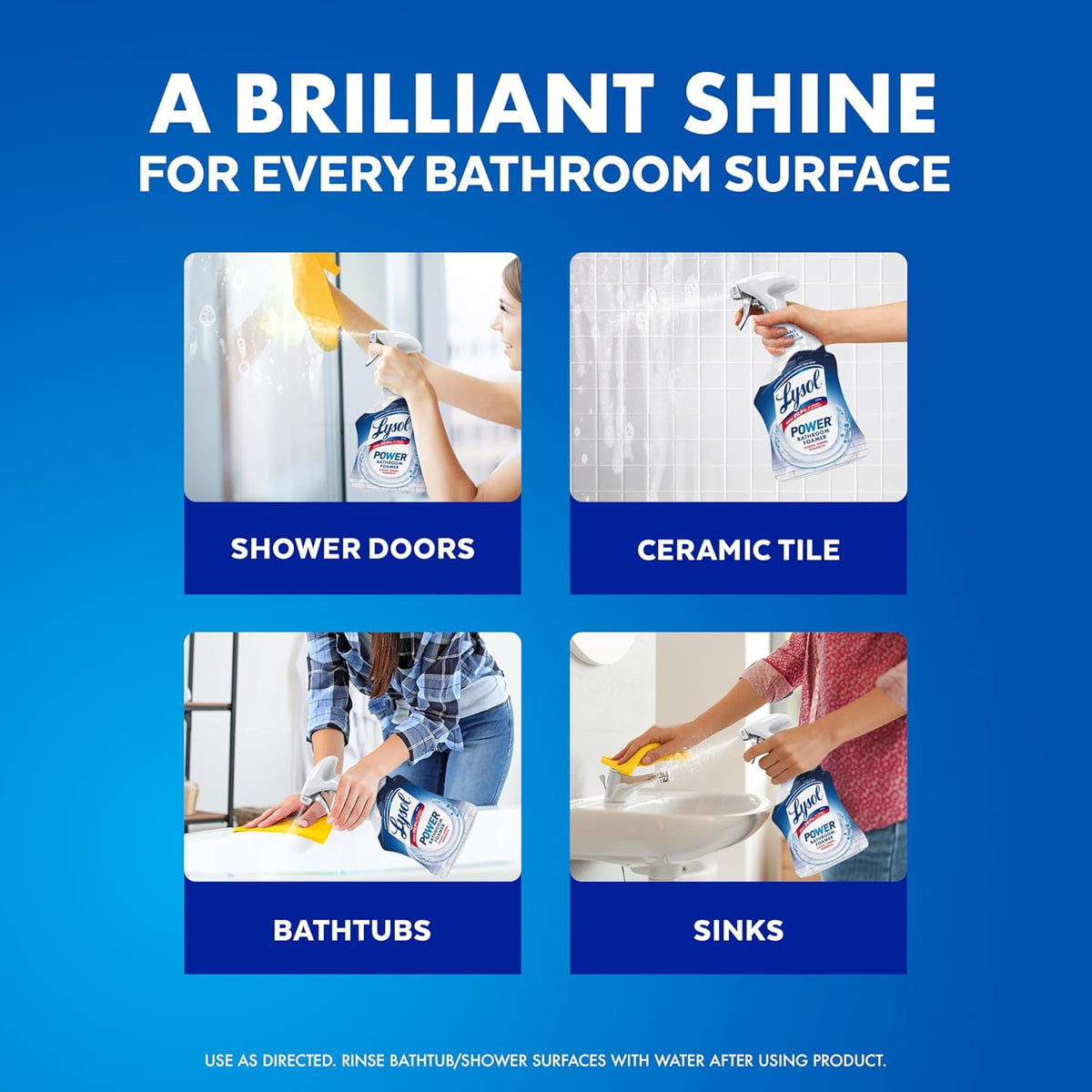 targets soap scum, limescale, mold, mildew, and grime in one application
