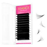 TDANCE Easy Fan Volume Lash Extensions – Faster Lash Application for Busy Beauty Studios, Self-Blooming Russian Volume Lashes 0.03-0.12mm