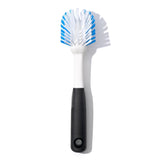 OXO Good Grips Dish Brush – Efficient Kitchen Sink Companion for Tight Schedules, Flared Brush Head Reaches Corners Fast
