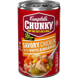 Campbell's Chunky Savory Chicken Rice Soup – Nourishing Low-Effort Meal for Mindful Eating and Quiet Evenings, 18.8 Oz