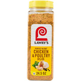 Lawry's Perfect Blend Chicken & Poultry Rub, 24.5 oz – Wholesome Seasoning Choice for Family Dinner Nights Without Artificial Additives