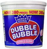 Dubble Bubble Tub, Original Flavor, 380-Count Travel-Ready Candy for Camping Trips, Picnics, and Road Trips