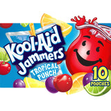 Kool-Aid Jammers Tropical Punch Pouches – Low-Sugar Soda Alternative for Adults, 6 fl oz Single-Serve Packs