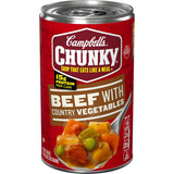 Campbell's Beef Soup with Vegetables – Chunky Vegetable-Rich Lunch for Clean-Eating Goals, 18.8 Oz