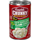 Campbell's Chunky Healthy Request New England Clam Chowder 18.8 oz Can – Comforting Cookout Lunch for the Picnic Table, Just Heat and Eat