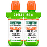 TheraBreath Fresh Breath Mouthwash – Vegan and Gluten-Free Rinse for a Health-Conscious Bathroom Ritual, 16 Fl Oz (2-Pack)