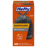 Hefty Easy Flaps 30 Gallon Multipurpose Bags – Portable Outdoor Trash Bags for Picnics and Deck Gatherings