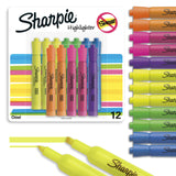 Sharpie Tank Highlighters Chisel Tip 12 Pack for Back to School Classroom Supplies and Student Color Coding