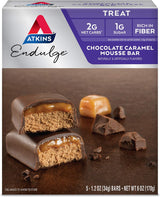 Atkins Endulge Chocolate Caramel Mousse Bar – Portion-Controlled Sweet Ritual for Weight Management, 5 Count