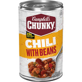 Campbell's Chunky Roadhouse Chili with Beans – No-Mess Single-Serve Lunch for Remote Workdays, 19 oz Can