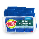 Scotch-Brite Zero Scratch Scrub Sponge – Non-Toxic Recycled Scrubbers for Clean Living Homes, Gentle Dish and Counter Sponge Set