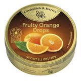 Cavendish & Harvey Fruity Orange Hard Candy in Reusable Tin – Thoughtful Birthday Gift for Women and Hostess