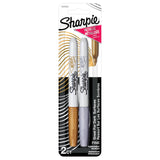Sharpie Metallic Fine Point Permanent Markers – All-Surface Pens for Outdoor Pumpkin Decorating and Halloween Crafts, Fade-Resistant Gold and Silver Ink
