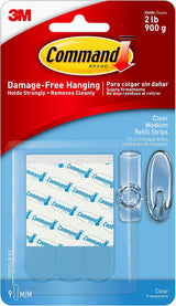 Command Clear Replacement Strips Hostess Gift for New Homeowners, No Nail Hole Rehang