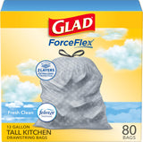 Glad Tall Kitchen Drawstring Bags 13 Gallon – Febreze Fresh Clean Infusion for Open-Concept Kitchens, 110 Count Pack