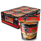 Nongshim Shin Black Korean Noodle Soup – Gourmet Instant Ramen with Double Soup Base, 3.5 oz Pack of 6