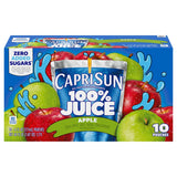 Capri Sun Apple Juice Pouches – Freezer-Friendly Healthy Treat for Blood-Sugar-Conscious Drinkers, 10 Count 6 fl oz