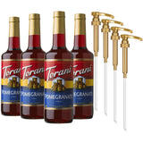 Torani Strawberry Drink Syrup 4-Pack - Natural Flavor Syrup for Wellness Inspired Sparkling Water and Iced Tea