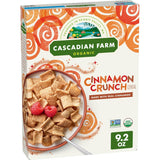 Cascadian Farm Organic Cinnamon Crunch Cereal – Fast Pour-Over Breakfast for Busy Professionals on the Move