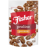 Fisher Roasted Salted Pecan Halves, Mammoth Size 5.5 oz Bag — Wholesome Sweet-Salty Treat for Quiet Coffee Moments at Home