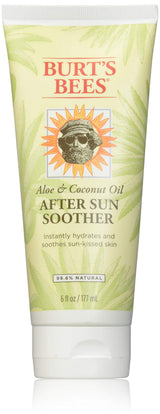 Burt's Bees After Sun Lotion with Aloe Vera & Coconut Oil - Clean Label Lotion for Less-Is-More Bathroom Counters