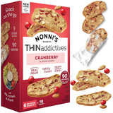 Nonni's Cranberry Thin Addictives – Individually Wrapped Desk Drawer Snack for Busy Workdays