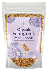 Jiva Organic Fenugreek Seeds 7 Ounce – Whole Methi Seeds for Hormone Health, Overnight Beauty Water & Self-Care Reset