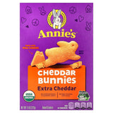 Annie's Organic Cheddar Bunnies Snack Crackers, Extra Cheddar – Clean-Ingredient Snack for Adults, 7.5 oz