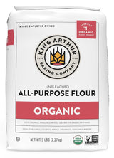 King Arthur Organic Baking Flour, Employee-Owned American Gift for Hobbyist Bakers, 5 lb Resealable Bulk Bag