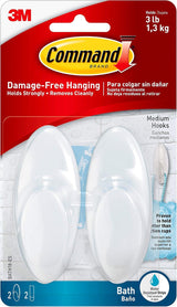 Command Bath Large Towel Hook Value Pack – Stylish Valentine's Day Gift for Her Who Loves a Polished Bathroom