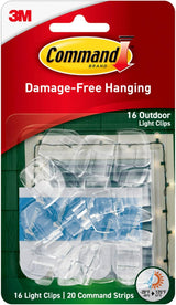 Command Outdoor Light Clips Thoughtful Gift for Holiday Light Enthusiasts, Weatherproof Pack, Clear