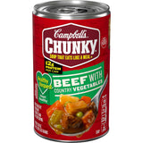 Campbell's Chunky Sirloin Burger Vegetable Soup, Pack of 3 – Stock-the-Pantry Quick Dinner for Busy Professionals and College Apartments