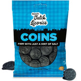 Gustaf's Salted Dutch Licorice Coins - 3 Pack of 5.2oz Bags - Thoughtful Birthday Gift for Black Licorice Lovers, Imported Dutch Candy for Her or Him