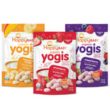 Happy Baby Organics Yogis Freeze-Dried Yogurt & Fruit – Baby-Led Weaning Snack for Crawlers, 1 oz Pouches Variety Pack
