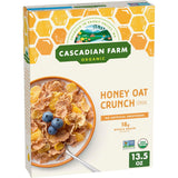 Cascadian Farm Honey Oat Crunch – Parent-Approved Organic Cereal for the Family Breakfast Pantry, 13.5 oz
