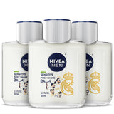 NIVEA MEN Real Madrid Co-Branded Post Shave Balm – Restorative Aftershave Care with Vitamin E and Provitamin B5, 3 Pack
