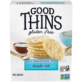 Good Thins Simply Salt Rice Snacks Gluten Free Crackers for Mindful Snacking, Office Desk and Afternoon Work Break