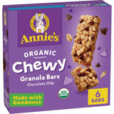 Annie's Organic Granola Bars Chocolate Chip – Lunchbox Treat Made Safe for Kids' Rooms
