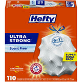 Hefty Ultra Strong 13 Gallon Trash Bags – Secure Heavy-Duty Drawstring Trash Sack for Wet Food Scraps, Apartment and Home Use, 80 Count