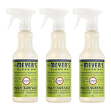Mrs. Meyer's Clean Day All-Purpose Cleaner Spray, Lemon Verbena, Pack of 3 — Neutral, Uncluttered Cleaning Routine for Small Apartments