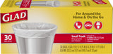 Glad Trash Bags, Small Garbage Bags - 4 Gallon White Trash Bag for Diaper Pail and Kids' Room Cleanup