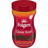 Folgers Classic Roast Instant Coffee – Office Desk Brew for Fast Morning Focus, No Equipment Needed