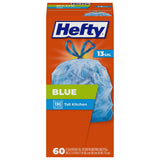 Hefty Blue Trash Bags 13 Gallon – Secure Drawstring Closure for Spill-Free, Pet-Safe Waste Handling