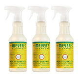 Mrs. Meyer's Clean Day Honeysuckle Multi-Surface Spray – Family-Friendly Wipe-Down for the Kids' Bathroom, 16 fl oz 3-Pack