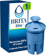 Brita Elite Longlast Filter – Certified Clean Water for Homes with Legacy Copper and Galvanized Plumbing, 6-Month Supply