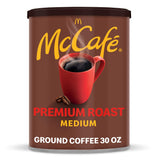 McCafe Premium Roast Medium Roast Ground Coffee 30 oz Canister – Desk-Side Coffee for Study and Remote Work Fuel