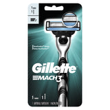 Gillette Mach3 Men's Razor, Streamlined Design for Intentional Grooming Stations