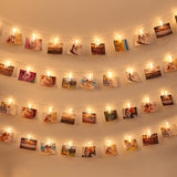 AOSTAR LED Photo Clip Fairy Lights – Romantic Ambiance for Master Bedroom, 10FT Battery Powered